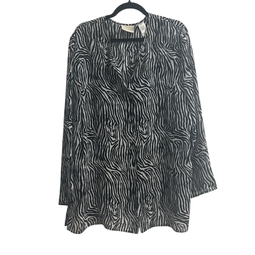 Elegant Zebra Pattern Blouse